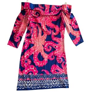 NWT Lilly Pulitzer Laurana Mocean Pink and Blue Floral Dress